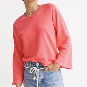 Madewell Coral Pink Crewneck Sweatshirt